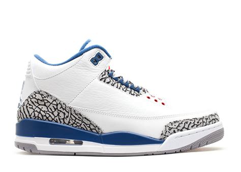 white and blue jordan retro.